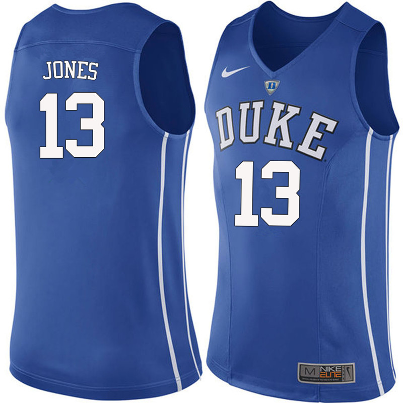Duke Blue Devils #13 Matt Jones College Basketball Jerseys-Blue